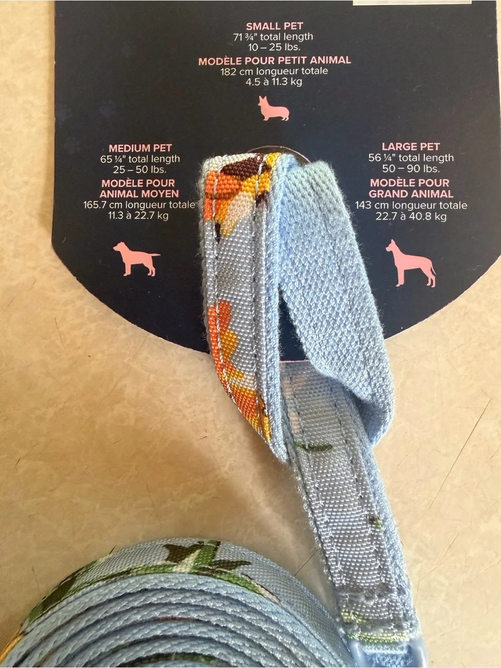 Vera Bradley Light Blue Floral Pet Leash